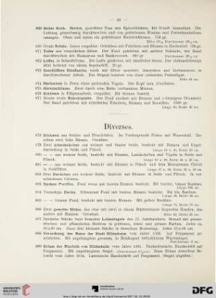 Diverses (Nr. 878-892)