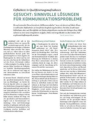 Gesucht: sinnvolle Lösungen für Kommunikationsprobleme. Geflüchtete in Qualifizierungsmaßnahmen