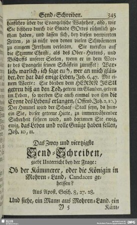Das Zwey und viertzigste Send-Schreiben