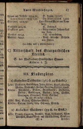 III. Klostergüter