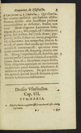 Divisio Ususfructus. Cap. III.