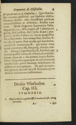 Divisio Ususfructus. Cap. III.