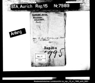 Die Planung eines Kanals von Aurich nach Carolinensiel über Wittmund