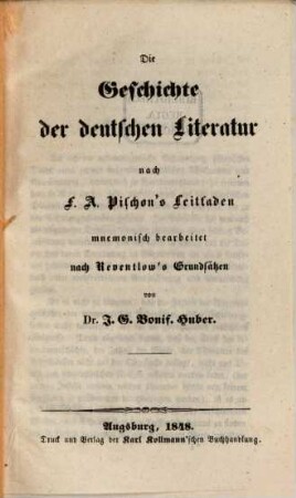Die Geschichte der deutschen Literatur
