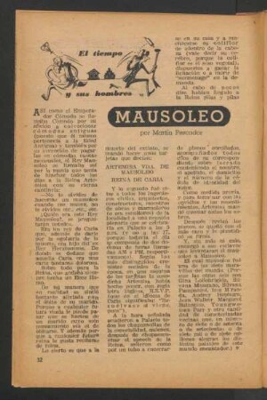Mausoleo : El tiempo y sus hombres