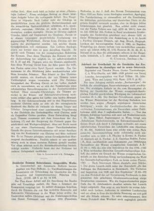 298-299 [Rezension] Jahrbuch der Gesellschaft für die Geschichte des Protestantismus im ehemaligen und im neuen Österreich. 54. Jahrgang ; 1933