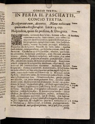 175-179, Concio Tertia