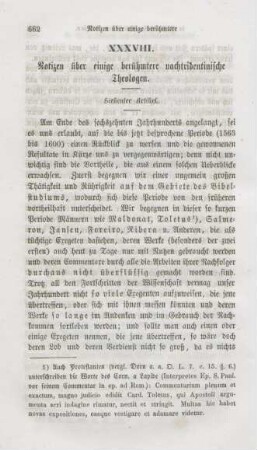 662-669 Notizen über einige berühmtere nachtridentinische Theologen : siebenter Artikel