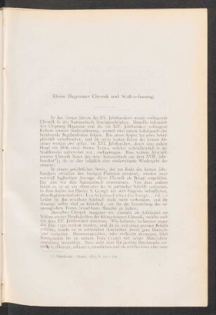 Kleine Hagenauer Chronik und Stadtverfassung