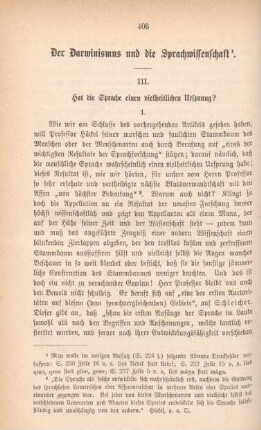 406-416 Der Darwinismus und die Sprachwissenschaft : Fortsetzung