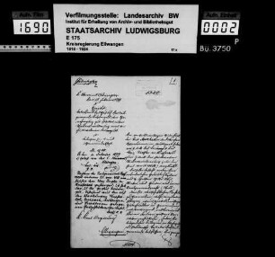 Wiederverkauf des von der Teilgemeinde Kupferzell erworbenen Bauerngutes des Max Ziegler daselbst