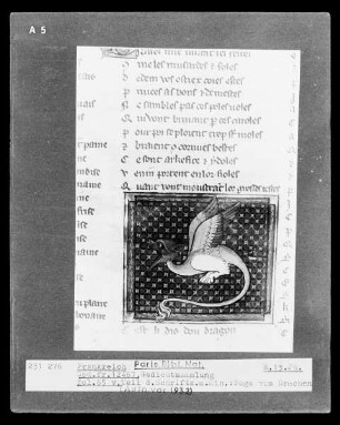Gedichtesammlung — Sage vom Drachen, Folio fol. 65 v