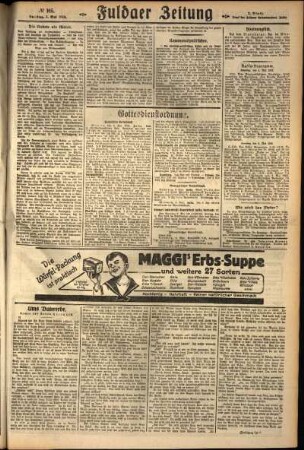 Zweite Ausgabe vom Samstag, den 05. Mai 1928.
