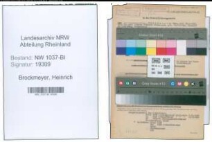 Entnazifizierung Heinrich Brockmeyer , geb. 13.10.1895 (Lehrer)