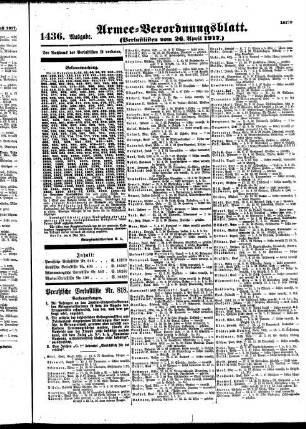 1436.Ausgabe. Donnerstag, 26. April 1917