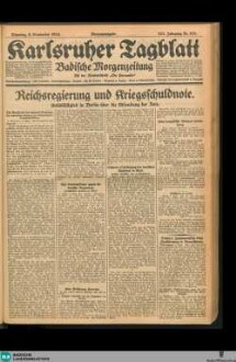 Karlsruher Tagblatt, Morgenausgabe