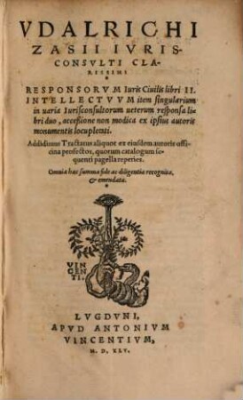Responsorum iuris sive consiliorum libri duo