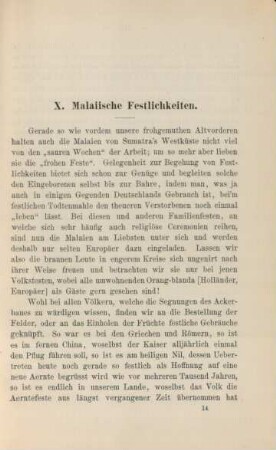 X. Malaiische Festlichkeiten