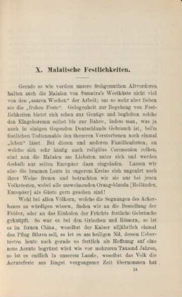 X. Malaiische Festlichkeiten