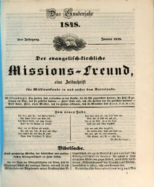 Der evangelisch-kirchliche Missionsfreund : e. Zeitschr. für Missionskunde in u. außer d. Vaterlande, 2. 1848