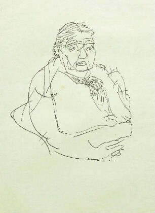 Studie Alte Frau - Halbfigur sitzend