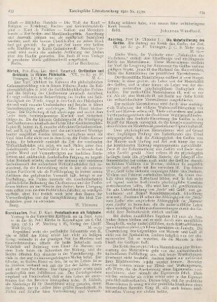 233 [Rezension] Hirsch, Emanuel, Christentum und Geschichte in Fichtes Philosophie