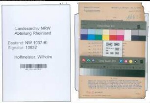 Entnazifizierung Wilhelm Hoffmeister , geb. 24.04.1891 (Studienrat)