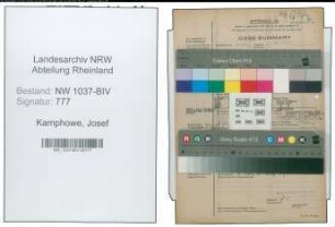 Entnazifizierung Josef Kamphowe , geb. 29.03.1901 (Buchhalter)
