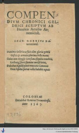 Compendium chronici Geldrici