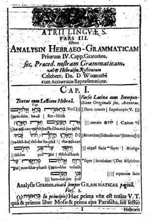 Ḥatsar leshon ha-ḳodesh Hoc Est Atrium Linguae Sanctae : Quo exhibetur ... / Autore Henrico Opitio