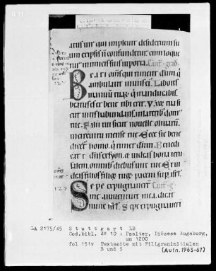 Psalterium — Initiale, Folio 151 verso