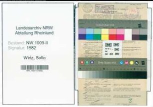 Entnazifizierung Sofia Wirtz , geb. 29.09.1901 ()
