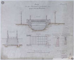 Goltsteinstraße und gegenüber der Bleichstraße, Brücke über den Düsselbach