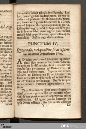 Punctum IV. Quomodò, vel qualiter sit accipiendus numerus articulorum Fidei.