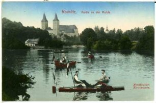 Rochlitz. Partie an der Mulde mit Schloss