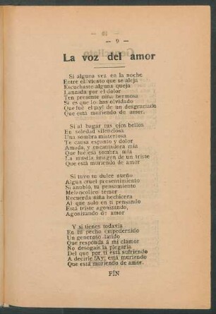 La voz del amor