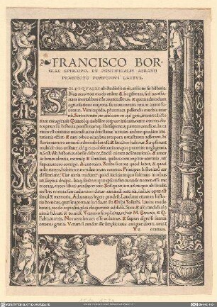 Francisco Borgiae Episcopo ... Bl. Vu aus: Ex Recognitione Des. Erasmi Roterodami