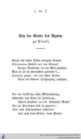 Bey der Grotte des Neptun zu Tivoli