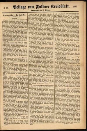 Zweite Ausgabe vom Samstag, den 06. Februar 1897.