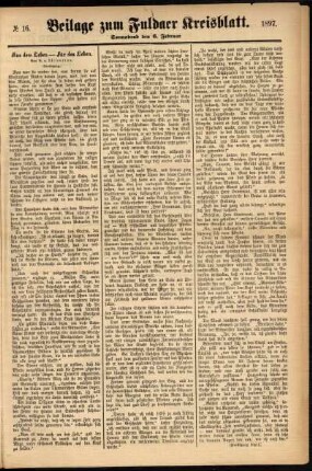 Zweite Ausgabe vom Samstag, den 06. Februar 1897.