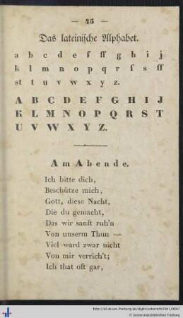 Das lateinische Alphabet