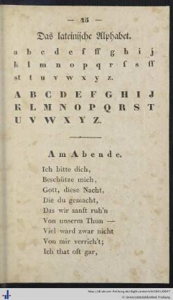 Das lateinische Alphabet