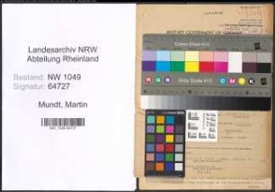 Entnazifizierung Martin Mundt , geb. 15.01.1909 (Fabrikant)