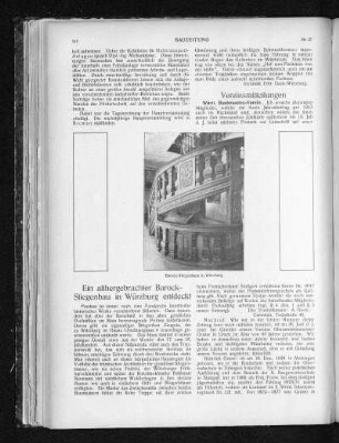 Ein althergebrachter Barock-Siegenbau in Würzburg entdeckt