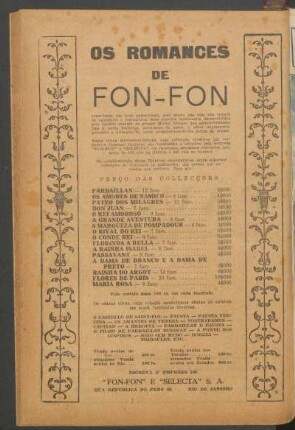 Os romances de Fon-Fon