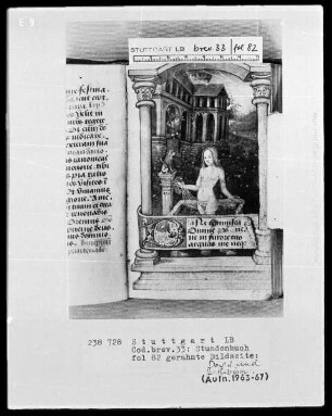 Lateinisch-französisches Stundenbuch — David und Bathseba, Folio 82recto
