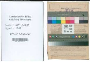 Entnazifizierung Alexander Breuer , geb. 21.08.1894 (Beamter)
