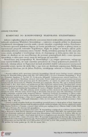 9: Komentarz do korespondencji Władysława Strzemieńkiego