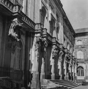 Dresden. Japanisches Palais, Fassade im Hof