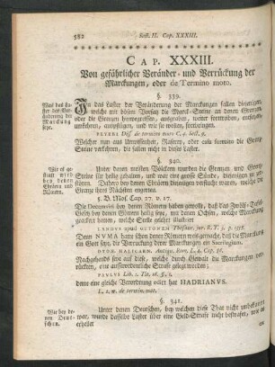 Cap. XXXIII. Von gefährlicher Veränder- und Verrückung der Marckungen, ...